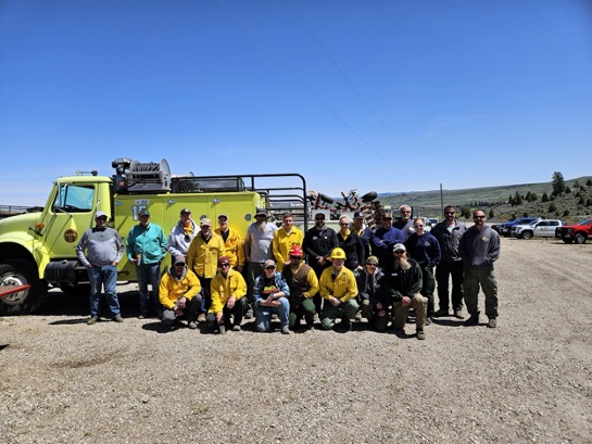 image of wildfire protection teams at training exercises